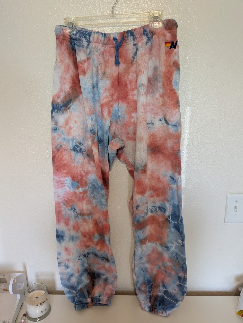 Aviator Nation Red white & Blue Tye Dies Sweats Unisex Large EUC